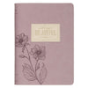 Always Be Joyful Dusty Mauve Faux Leather Classic Journal with Zipper Closure - 1 Thessalonians 5:16 - KI Gifts Christian Supplies