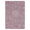 Strength and Dignity Dusty Purple Floral Faux Leather Classic Journal - Proverbs 31:25 - KI Gifts Christian Supplies