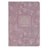 Strength and Dignity Dusty Purple Floral Faux Leather Classic Journal - Proverbs 31:25 - KI Gifts Christian Supplies