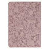 Strength and Dignity Dusty Purple Floral Faux Leather Classic Journal - Proverbs 31:25