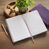 Strength and Dignity Dusty Purple Floral Faux Leather Classic Journal - Proverbs 31:25