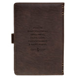 Man of God Espresso Brown Faux Leather Journal Cover with Magnetic Closure