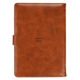 Stand Firm in the Faith Honey-Brown Faux Leather Journal Cover with Magnetic Closure - 1 Corinthians 16:13