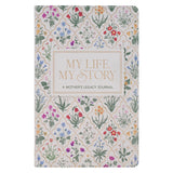 My Life, My Story: A Mother's Legacy Journal White Faux Leather Prompted Journal - KI Gifts Christian Supplies