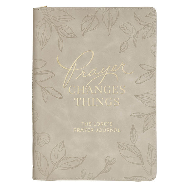 Prayer Changes Things Taupe FL Prompted Journal