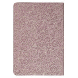 Be Still and Know Mauve Floral Faux Leather Slimline Journal - Psalm 46:10