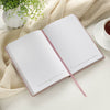 Be Still and Know Mauve Floral Faux Leather Slimline Journal - Psalm 46:10
