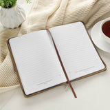 The Lord Is My Shepherd Tan Faux Leather Zippered Slimline Journal - Psalm 23:1-3