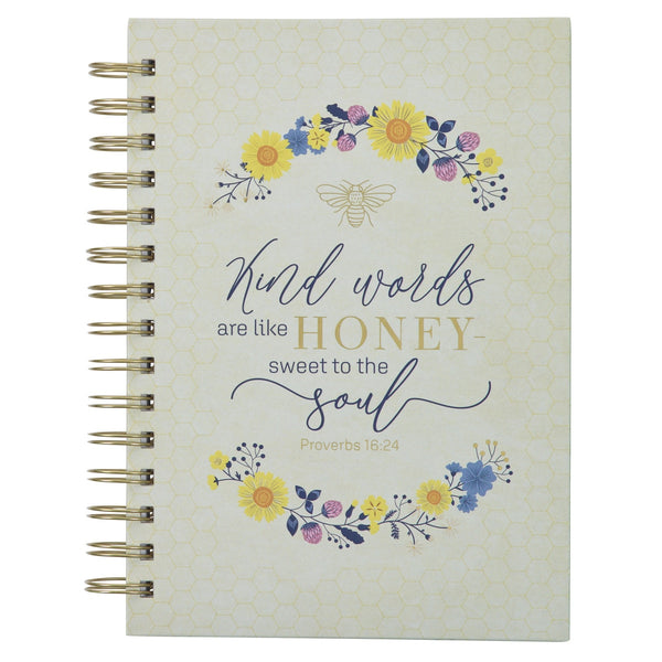 Kind Words are Like Honey Wirebound Journal - Proverbs 16: - KI Gifts Christian Supplies