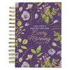 New Mercies Every Morning Purple Floral Wirebound Journal - Lamentations 3:22-23