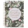 Everything Beautiful Green Wreath Wirebound Journal - Ecclesiastes 3:11 - KI Gifts Christian Supplies