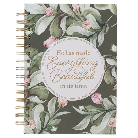 He Restores My Soul Pink Floral Faux Leather Handy-sized Journal - Psalm 23:3