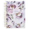 Strength and Dignity Purple Rose Wirebound Journal - Proverbs 31:25 - KI Gifts Christian Supplies