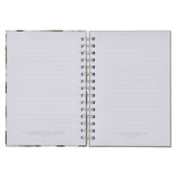 Joy and Peace Gray Floral Spiral Journal - Romans 15:13