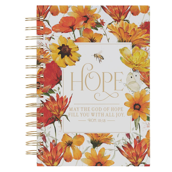 Hope Autumn Garden Spiral Journal - Romans 15:13 - KI Gifts Christian Supplies