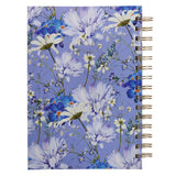 Pray Blue Blooms Spiral Journal - Job 22:27