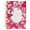 Love Cherry Pink Hummingbird Spiral Journal - 1 Corinthians 13:4 - KI Gifts Christian Supplies