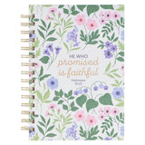 Faithful Promise Lavender Garden Spiral Journal - Heb 10:23