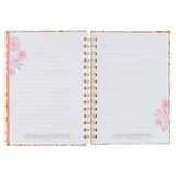 Trust Coral Floral Spiral Journal - Isaiah 40:31