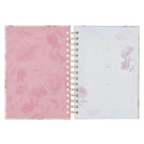 Walk by Faith Pink Cosmos Spiral Journal - 2 Corinthians 5:7