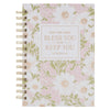 Bless and Keep You Blush Bloom Spiral Journal - Numbers 6:24 - KI Gifts Christian Supplies