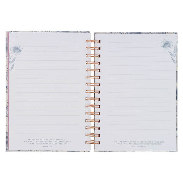 Trust in the Lord Blue Botanical Spiral Journal - Proverbs 3:5