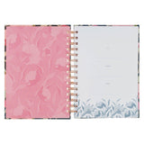 Strength and Dignity Deep Teal Floral Spiral Journal - Proverbs 31:25
