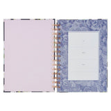 Ask, Seek, Knock Navy Floral Spiral Journal - Matthew 7:7