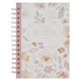 Always Be Joyful Pink Floral Spiral Journal - 1 Thessalonians 5:16 - KI Gifts Christian Supplies