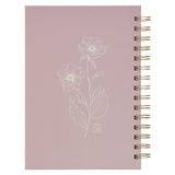 Always Be Joyful Pink Floral Spiral Journal - 1 Thessalonians 5:16