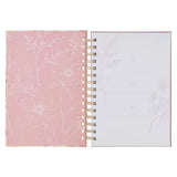 Always Be Joyful Pink Floral Spiral Journal - 1 Thessalonians 5:16