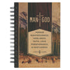 Man of God Brown Trailhead Large Spiral Journal - 1 Timothy 6:11 - KI Gifts Christian Supplies