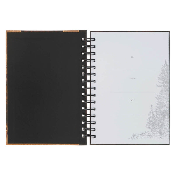 Man of God Brown Trailhead Large Spiral Journal - 1 Timothy 6:11