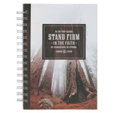 Stand Firm in the Faith Redwood Spiral Journal - 1 Corinthians 16:13 - KI Gifts Christian Supplies