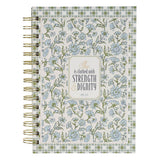 Strength Dignity Blue Cottage Spiral Journal Prov 31:25