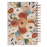 Joyful Patient Faithful Heirloom Floral Spiral Journal - Romans 12:12