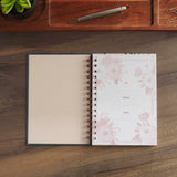 Joyful Patient Faithful Heirloom Floral Spiral Journal - Romans 12:12