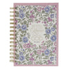 Be Still and Know Purple Floral Spiral Journal - Psalm 46:10
