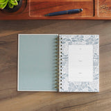 God Is Good Blue Blooms Spiral Journal - Psalm 34:8