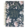 Well With My Soul Navy Floral Spiral Journal