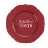 Peace on Earth Red Ceramic Plate - KI Gifts Christian Supplies