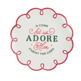 Come Let Us Adore Him Ceramic Plate - KI Gifts Christian Supplies