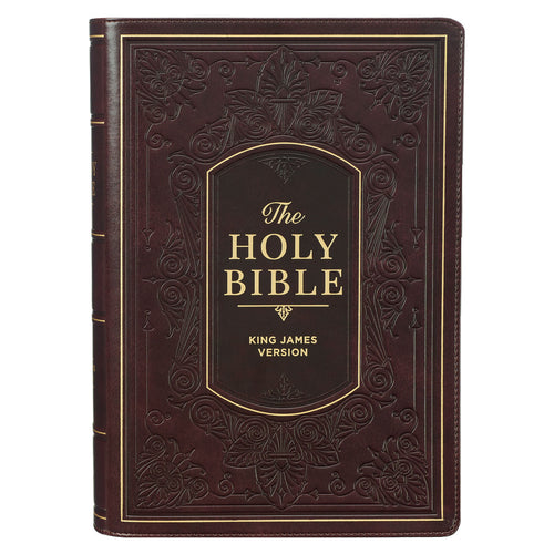 Burgundy Faux Leather King James Version Study Bible with Thumb Index