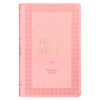 Sunrise Pink Faux Leather Giant Print Standard-size King James Version Bible with Thumb Index