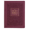 Red Plum Faux Leather Hardcover Large Print King James Version Note-taking Bible