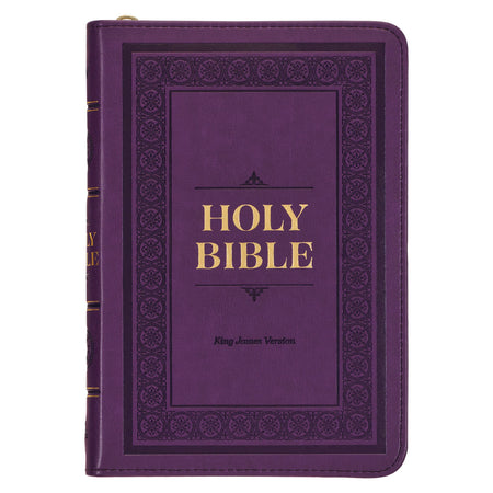 Diamond Honey-brown Faux Leather Full-size Giant Print King James Version Bible with Thumb Index