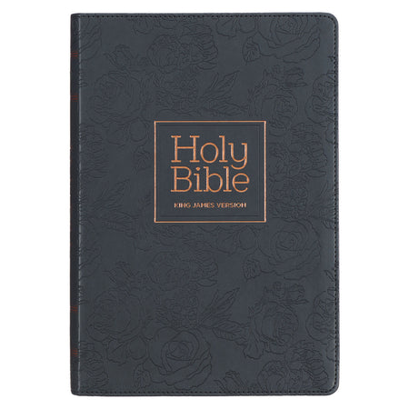 Sunrise Pink Faux Leather Giant Print Standard-size King James Version Bible with Thumb Index