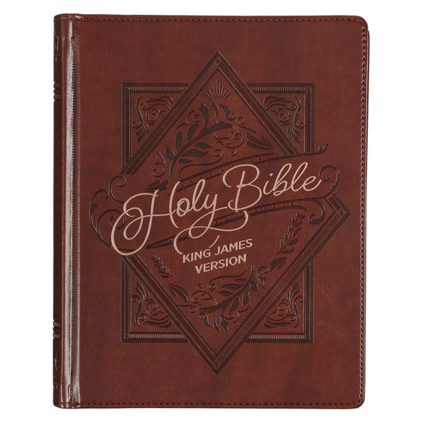 Saddle Tan Faux Leather Hardcover King James Version Note-taking Bible