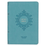 Aqua Blue Large Print Compact King James Version Bible