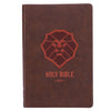 Lion Brown Faux Leather Kid's King James Version Bible